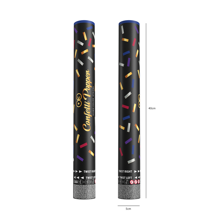 Konfetti paski metaliczne kolorowe 40cm