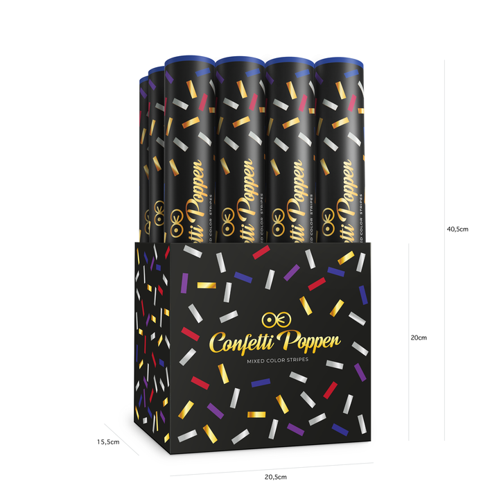 Konfetti paski metaliczne kolorowe 40cm