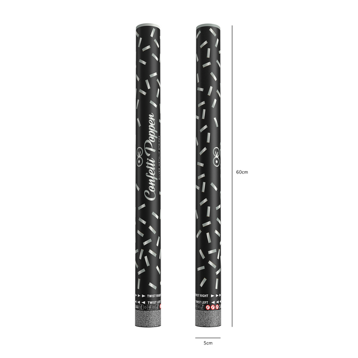 Konfetti paski metaliczne srebrne 60cm
