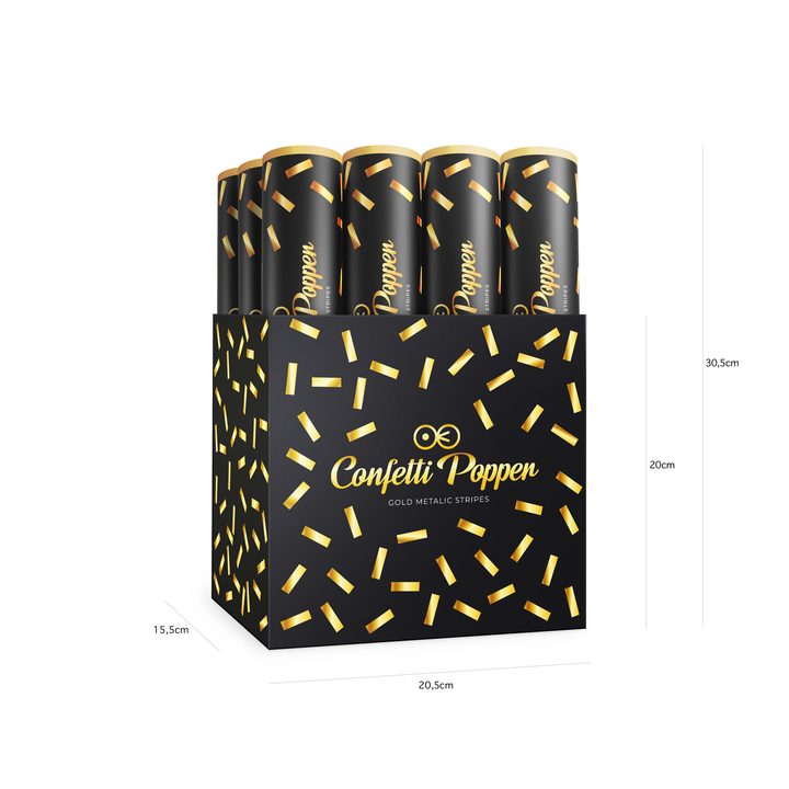 Konfetti paski metaliczne złote 30cm