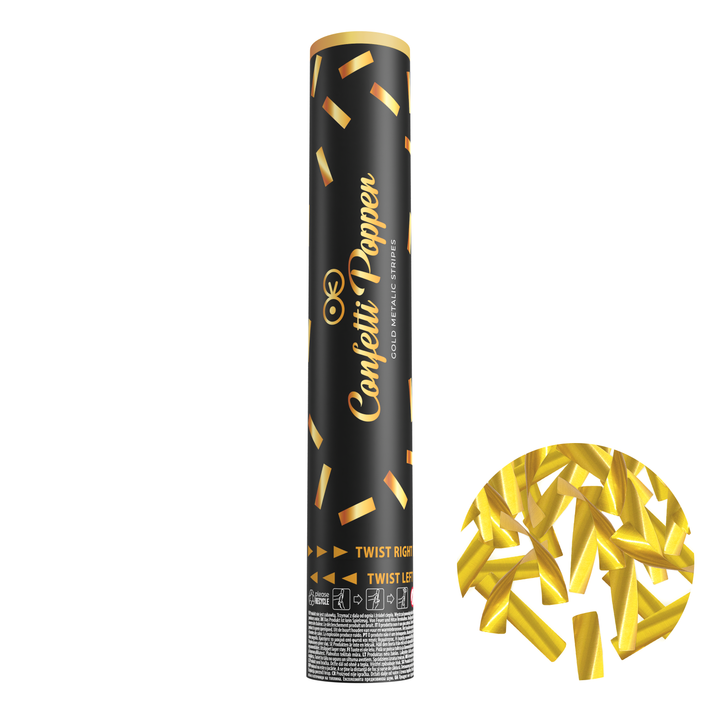 Konfetti paski metaliczne złote 30cm