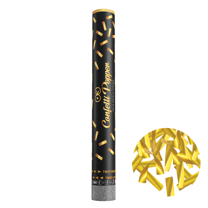 Konfetti paski metaliczne złote 40cm