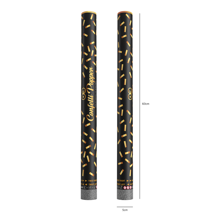 Konfetti paski metaliczne złote 60cm