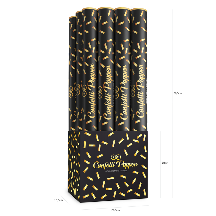 Konfetti paski metaliczne złote 60cm