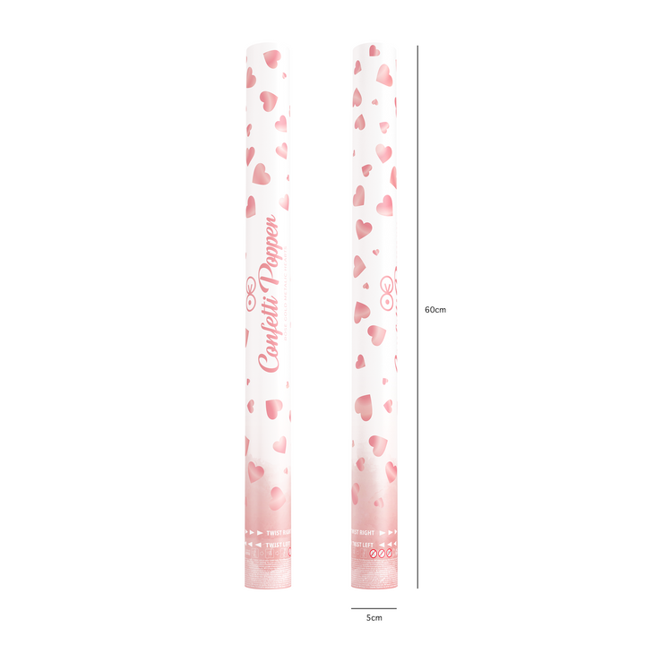 Konfetti serca metaliczne rose gold 60cm