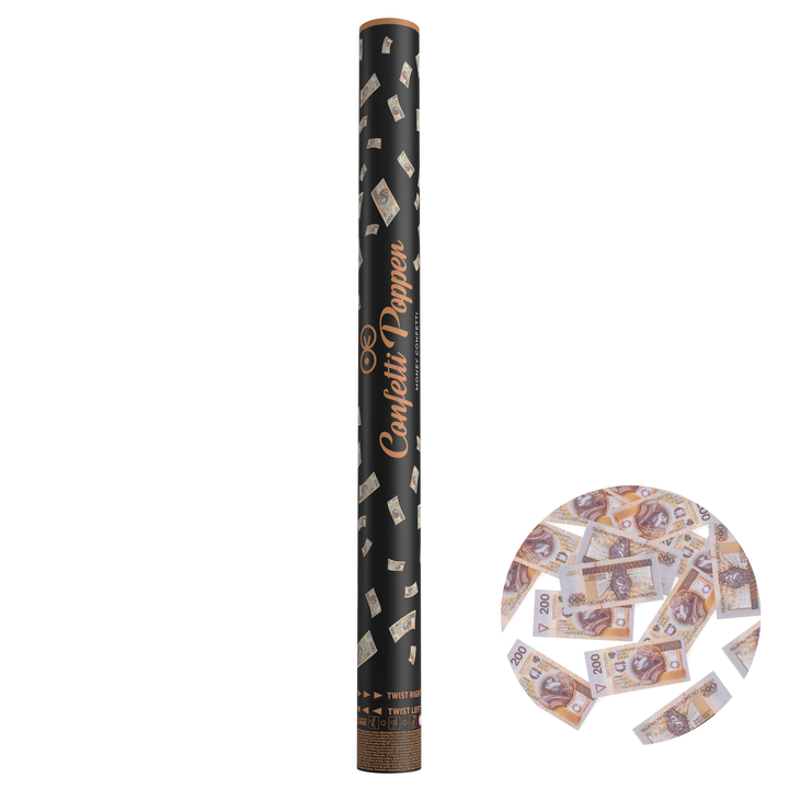 Konfetti banknoty 200 Złotych 60cm