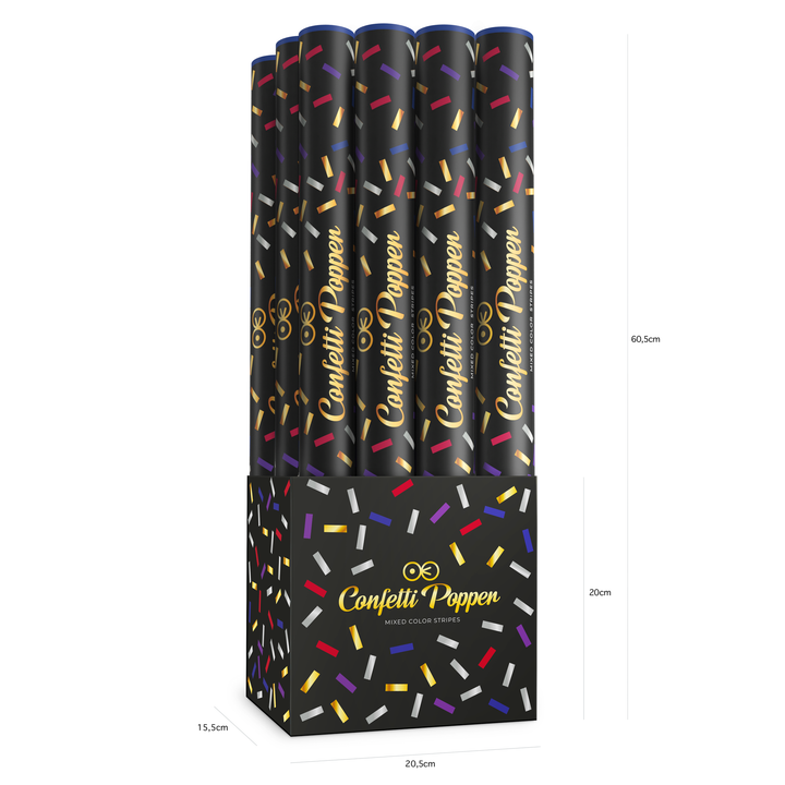 Konfetti paski metaliczne kolorowe 60cm