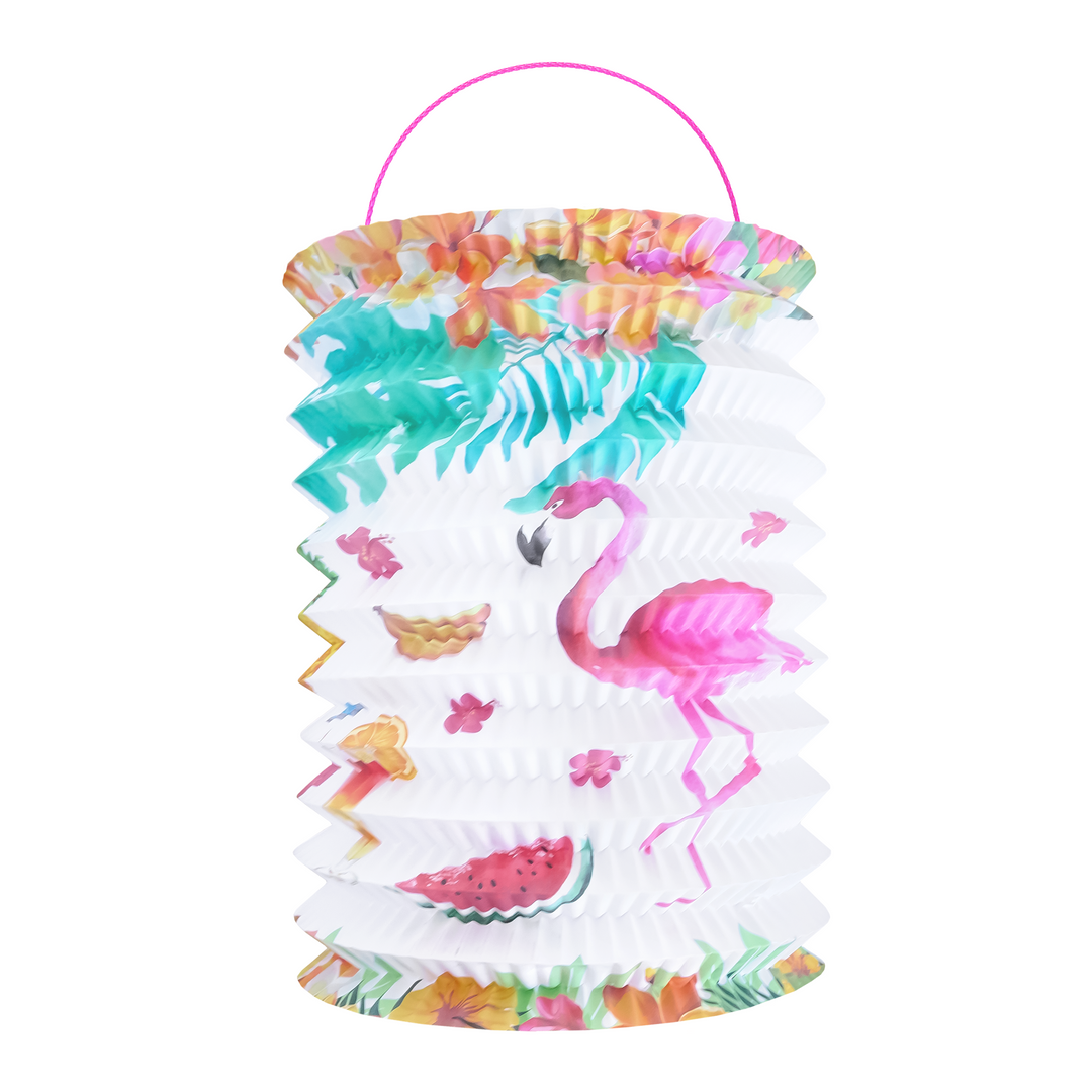 Lampion papierowy Flamingi 25cm - OUTLET