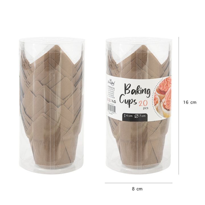 Papilotki do muffinek brązowe 20szt.