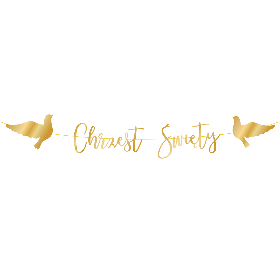 Baner Chrzest Święty złoty 150cm