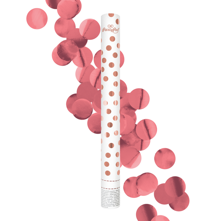 Konfetti kółka metaliczne rose gold 40cm