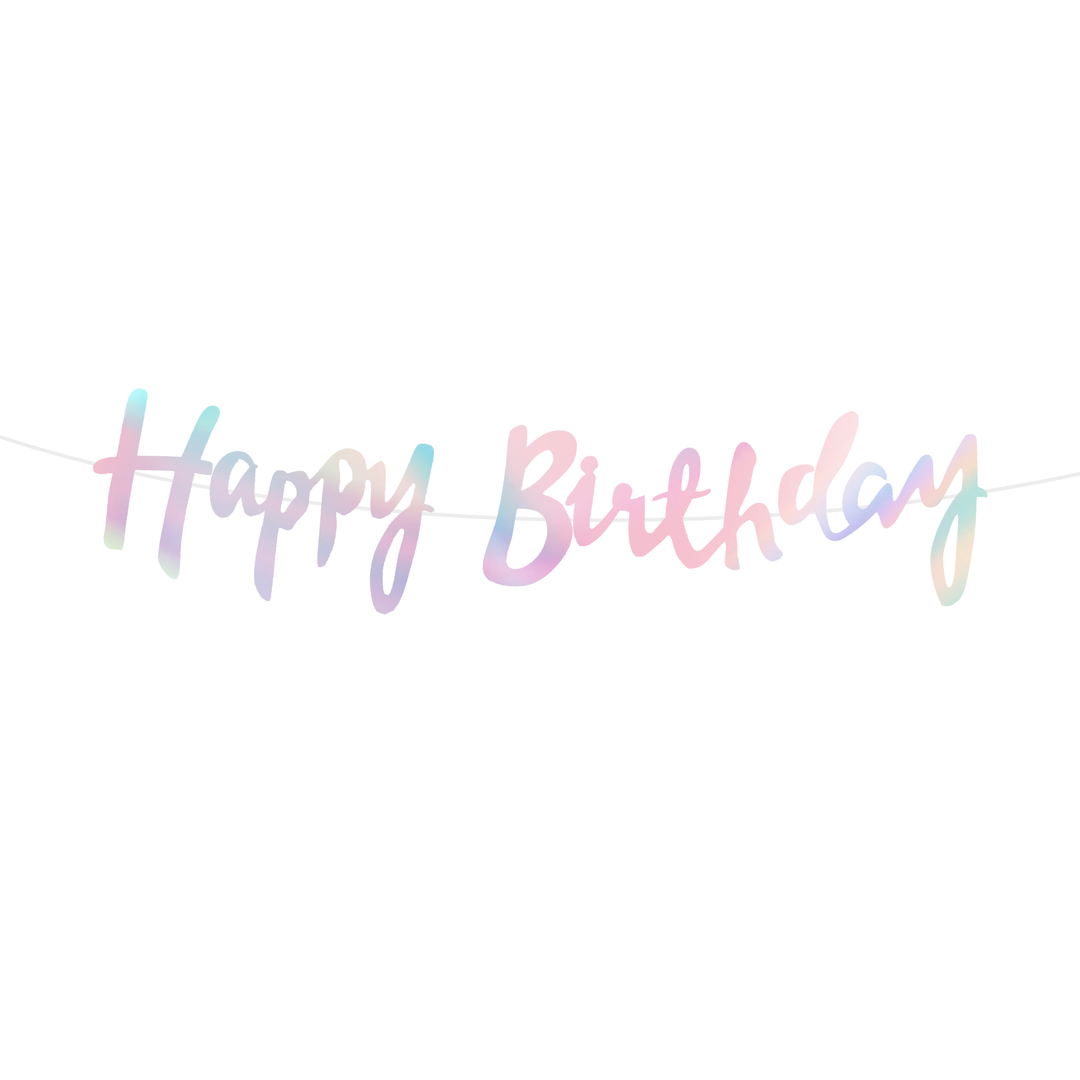 Baner happy birthday holograficzny 110cm
