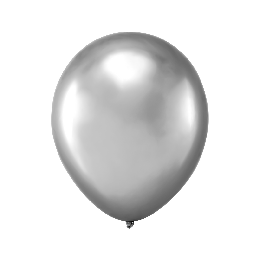 Balony chrom srebrne 5 cali 20 szt.