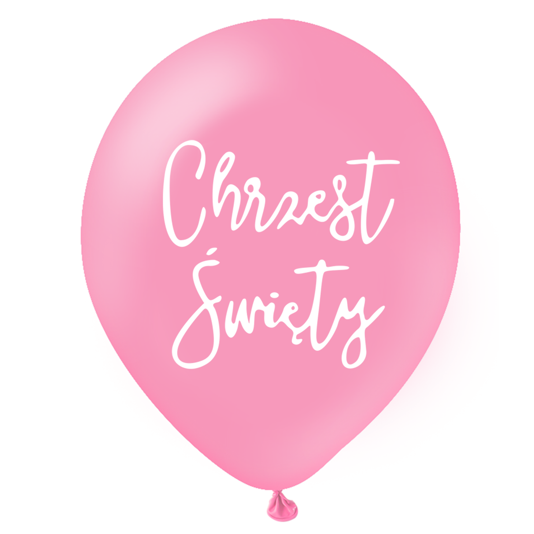 Balony na Chrzest Święty różowe 12cali 100szt.