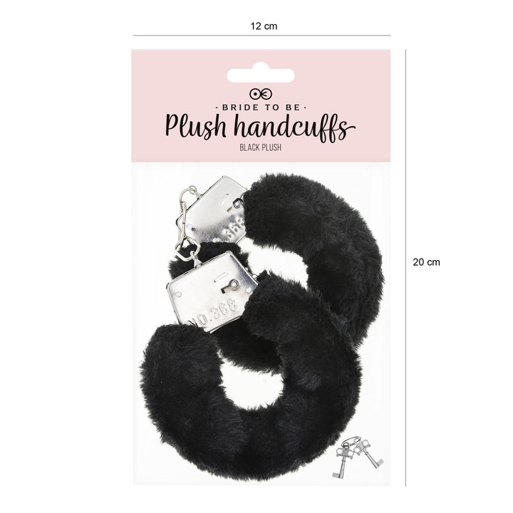 Kajdanki pluszowe na wieczór panieński czarne