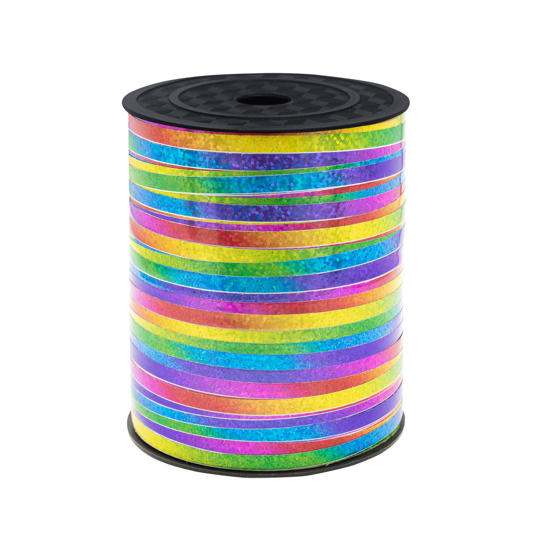 Wstążka plastikowa holograficzna multikolor 225m