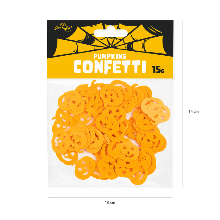 Konfetti foliowe Halloween Dynie pomarańczowe opakowanie