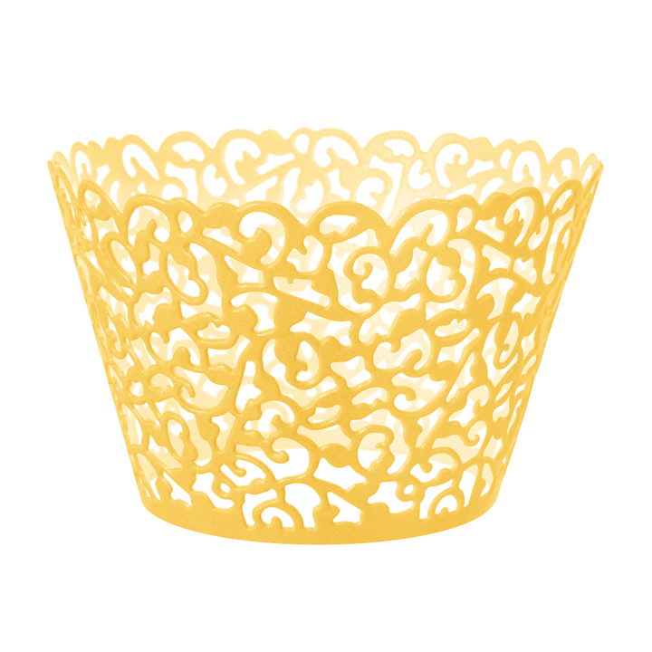 Papilotki do muffinek Koronka złote 10szt.