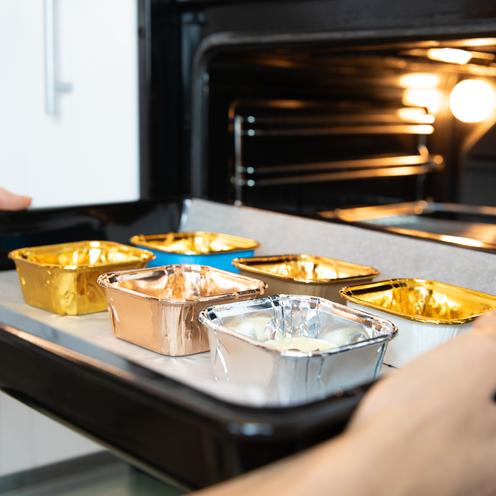 Foremki do pieczenia kwadratowe srebrne 10szt.