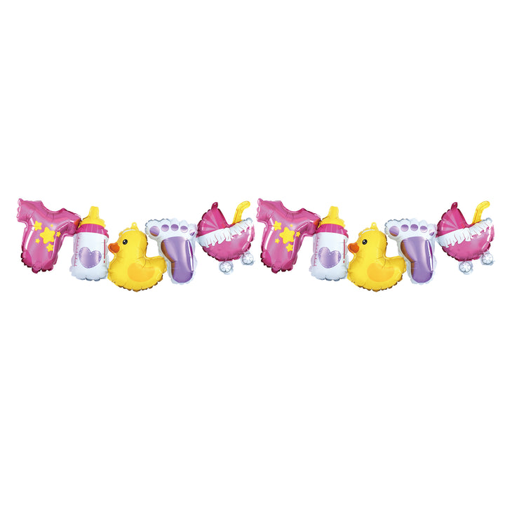 Girlanda balonowa Dla dziewczynki różowa 206x34cm