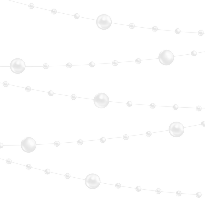 Girlanda perłowa 650 cm biała