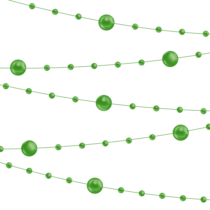 Girlanda perłowa 650 cm ciemna zielona