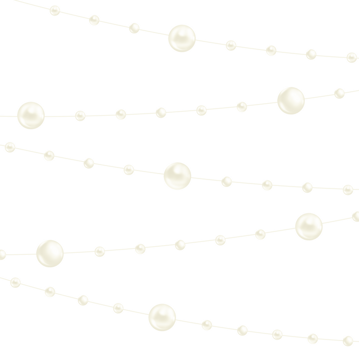 Girlanda perłowa 650 cm ecru