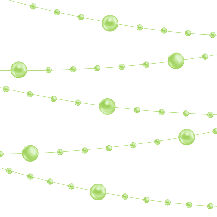 Girlanda perłowa 650 cm jasna zielona
