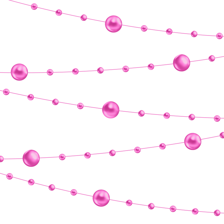 Girlanda perłowa 650 cm różowa