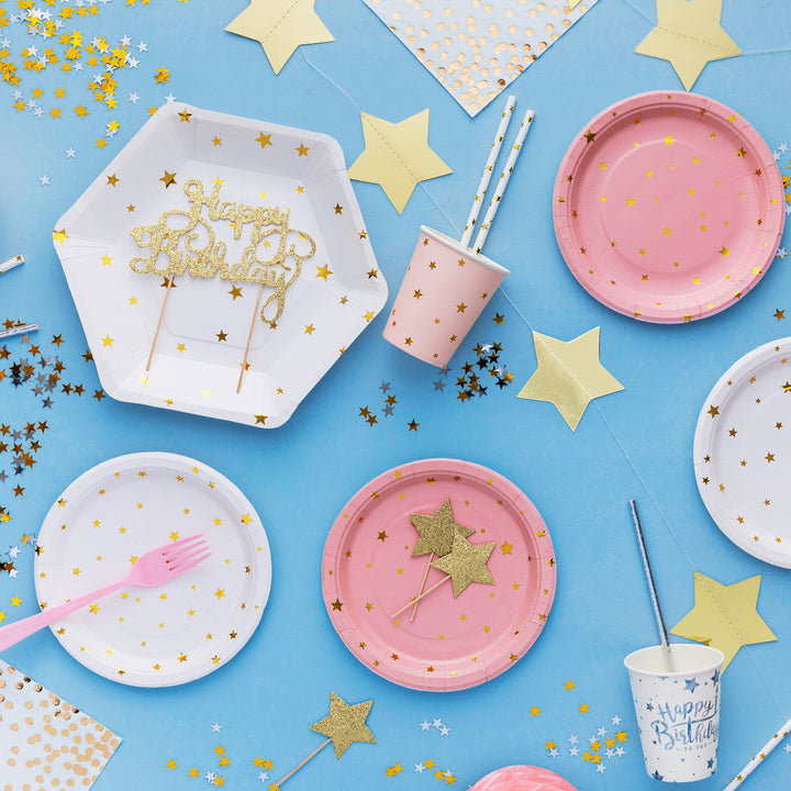 Girlanda gwiazdki 250 cm złota