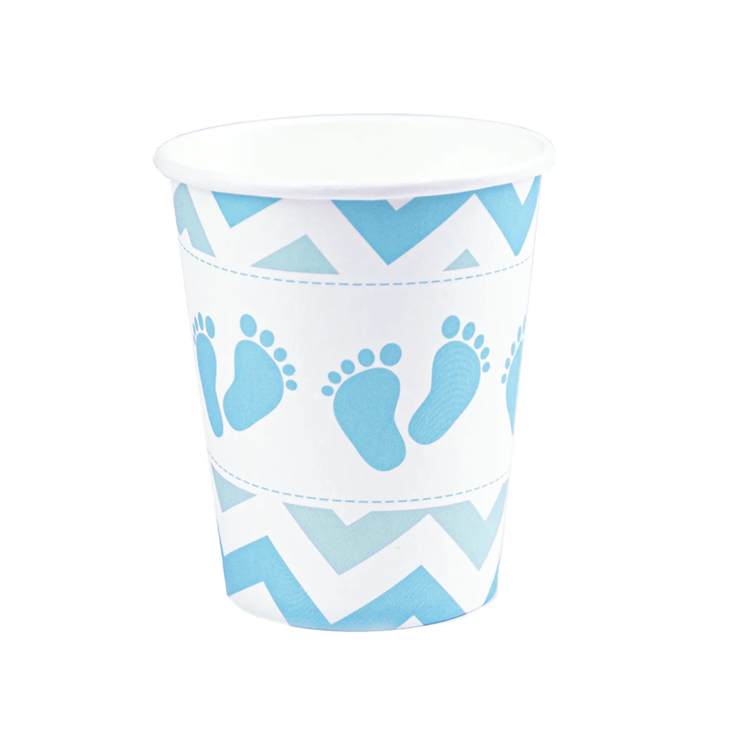 Kubek Baby Shower Stópki niebieski 220ml 6szt.