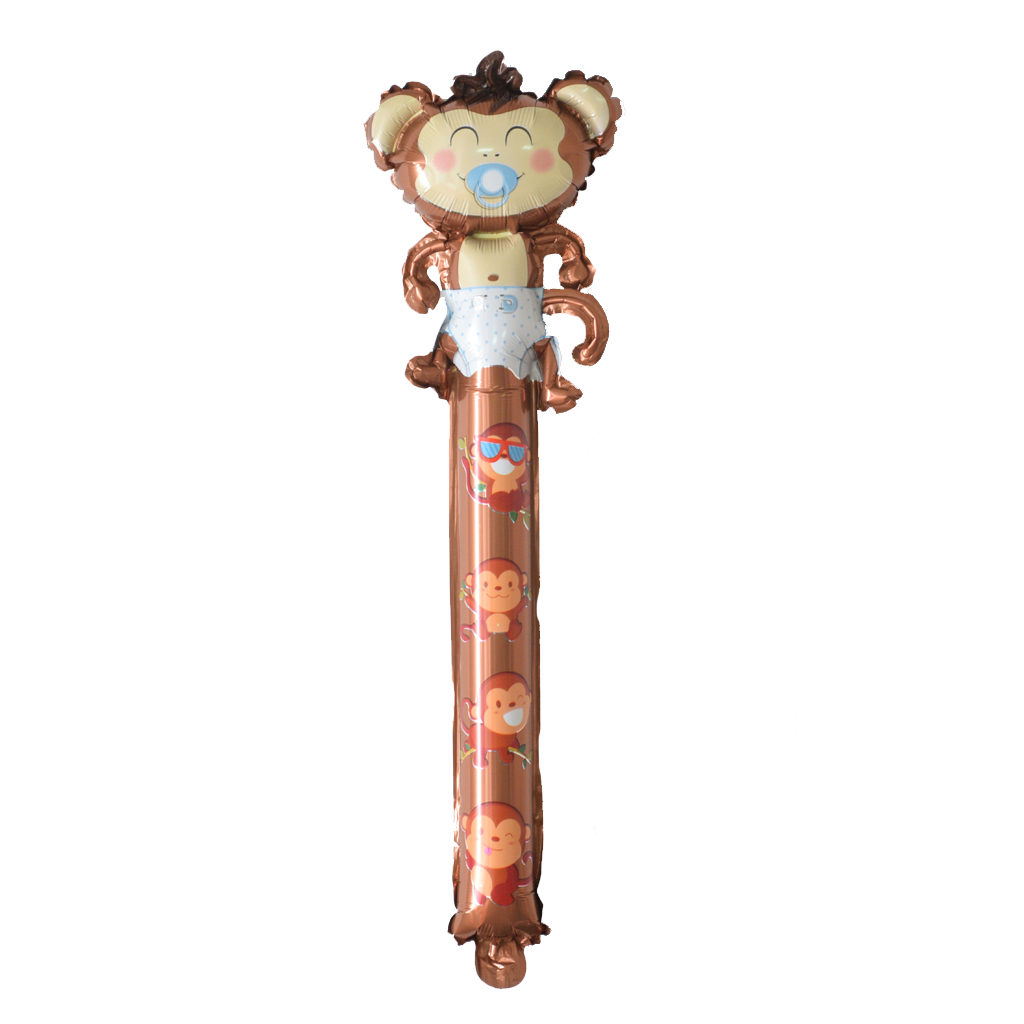 Balon foliowy Małpka niebieski smoczek 26x78cm - OUTLET