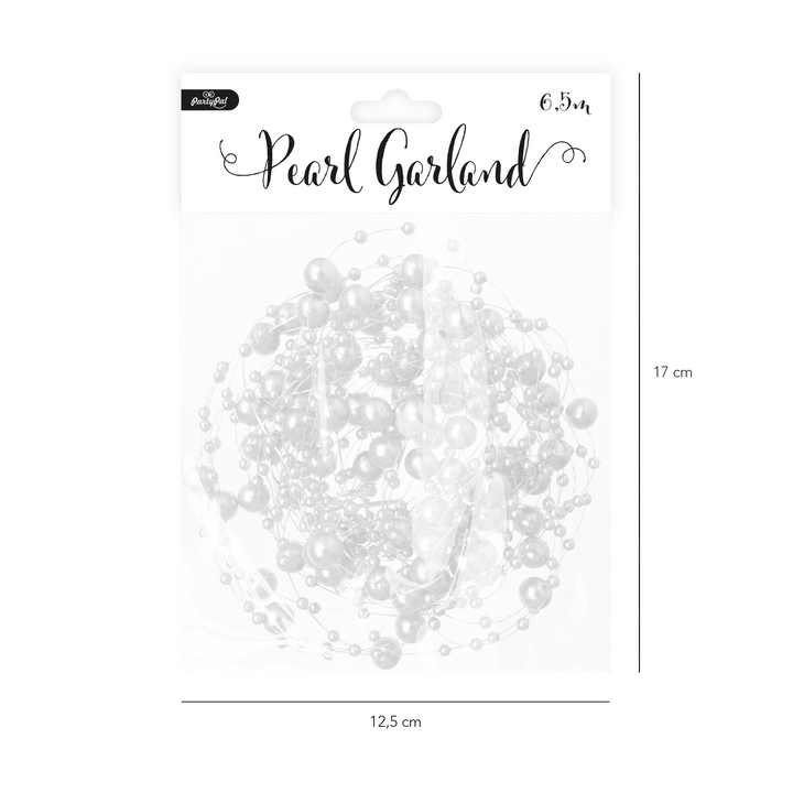 Girlanda perłowa 650 cm biała