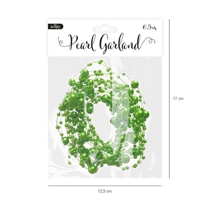 Girlanda perłowa 650 cm ciemna zielona