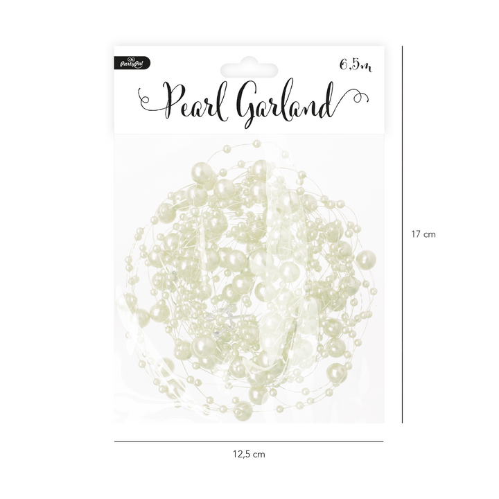 Girlanda perłowa 650 cm ecru