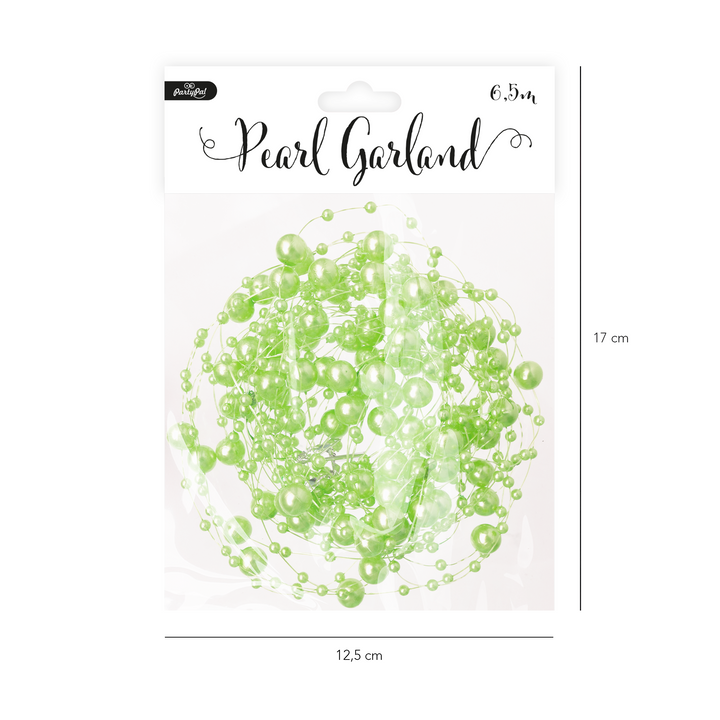 Girlanda perłowa 650 cm jasna zielona