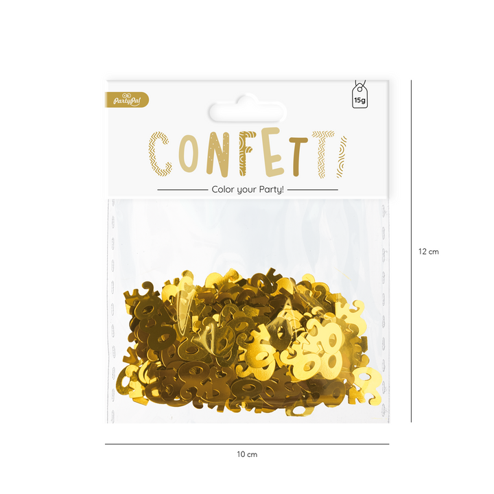 Konfetti 15 g - złote cyfry 30