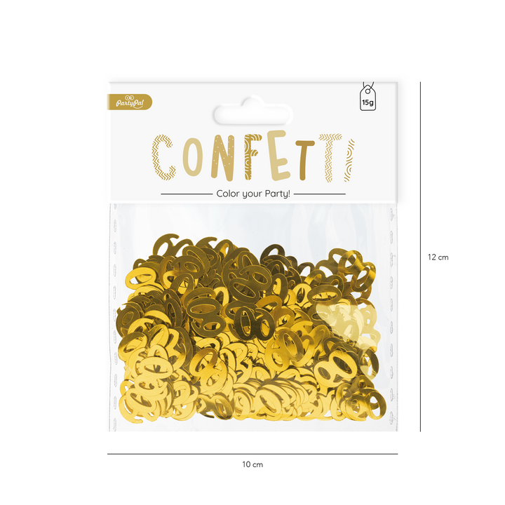 Konfetti 15 g - złote cyfry 60