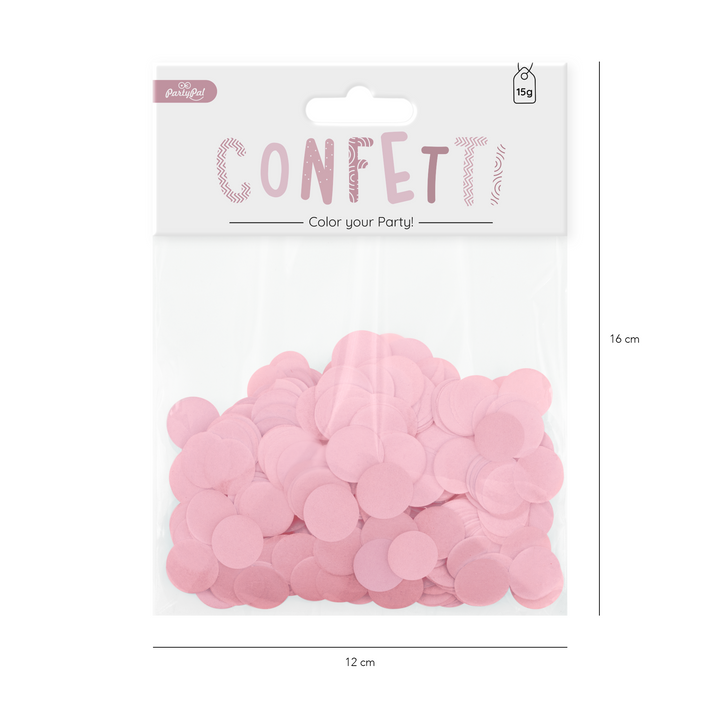 Konfetti papierowe 15 g - różowe