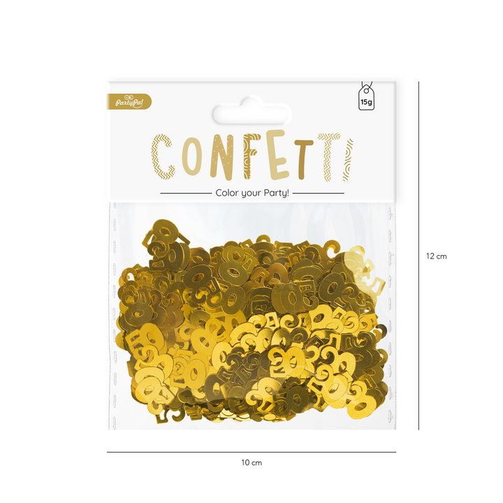 Konfetti 15 g - złote cyfry 50