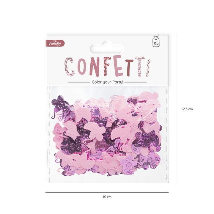 Konfetti 15 g - różowe wózki
