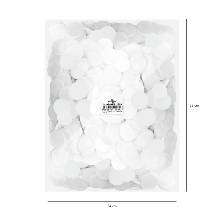 Konfetti papierowe 500 g - białe
