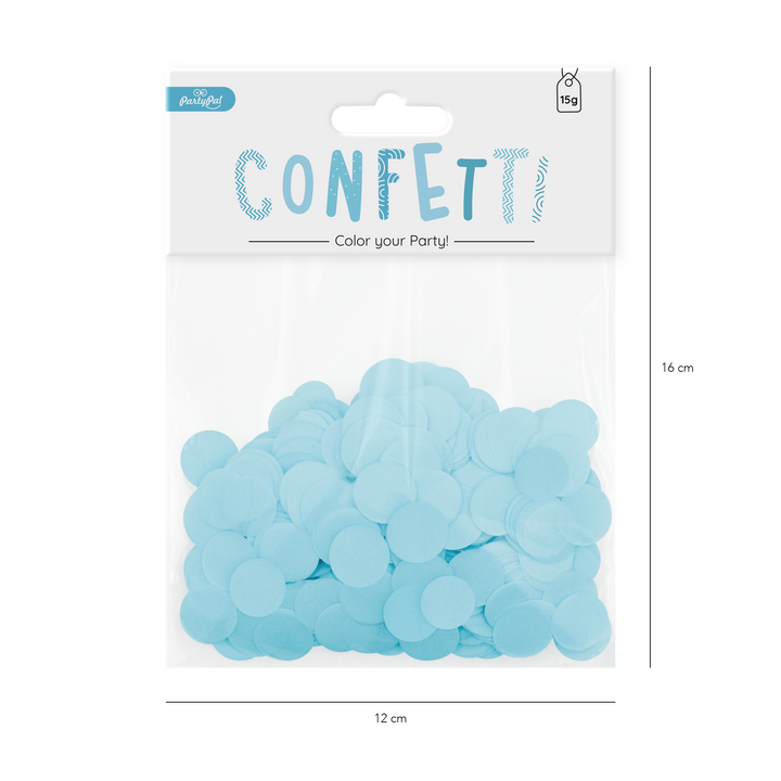 Konfetti papierowe 15 g - niebieskie