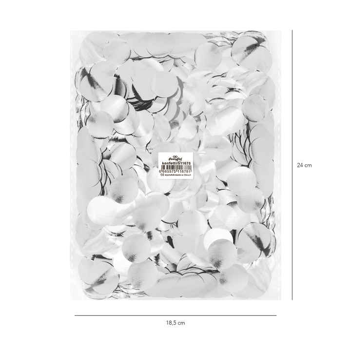 Konfetti 500 g - srebrne