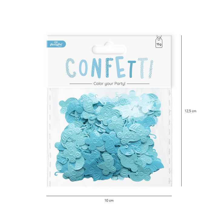 Konfetti 15 g - niebieskie wózki