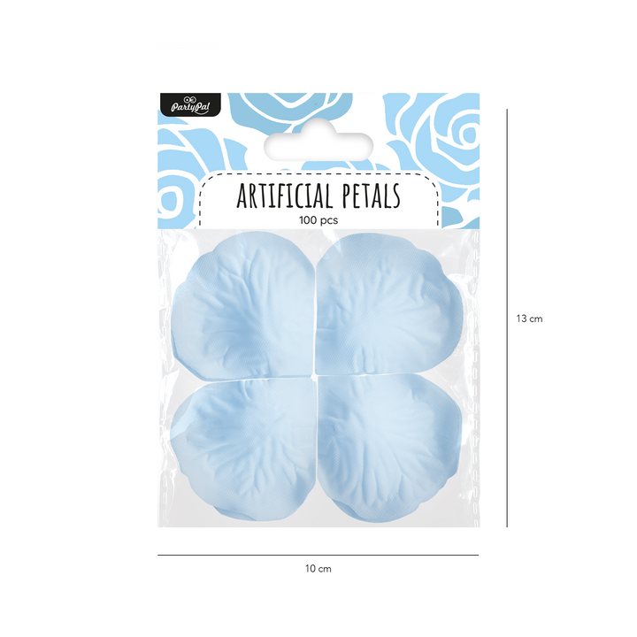 Konfetti płatki róż 100 szt. - niebieskie