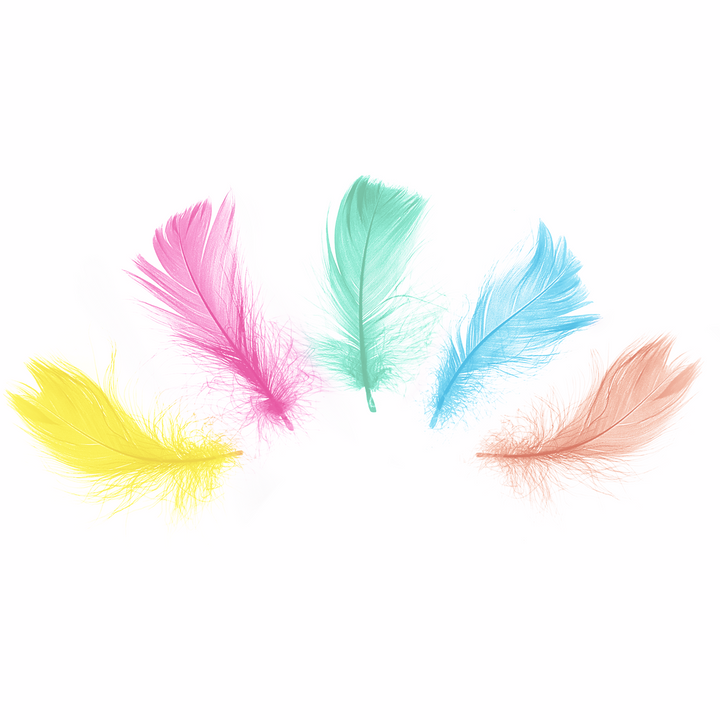 Konfetti piórka krótkie 50 szt. - kolor mix