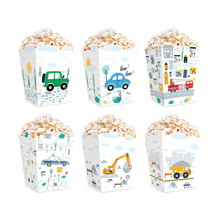 Zestaw pudełek na popcorn z kolekcji Auta