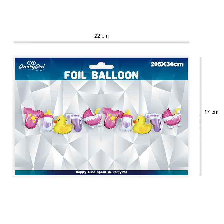 Girlanda balonowa Dla dziewczynki różowa 206x34cm