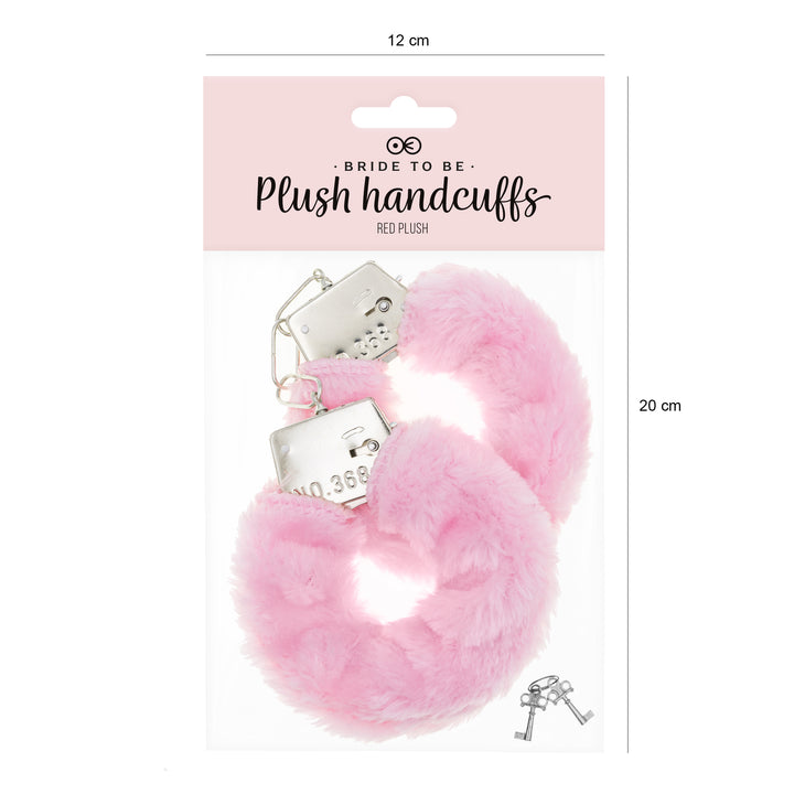 Kajdanki pluszowe na wieczór panieński różowe